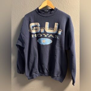 VINTAGE Georgetown  Sweater Adult xL Savvy Trau & Loevner Crewneck Sweatshirt